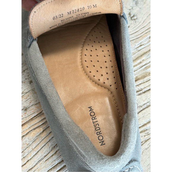 New Men’s Nordstrom suede Loafers gray size 10 - Picture 11 of 12